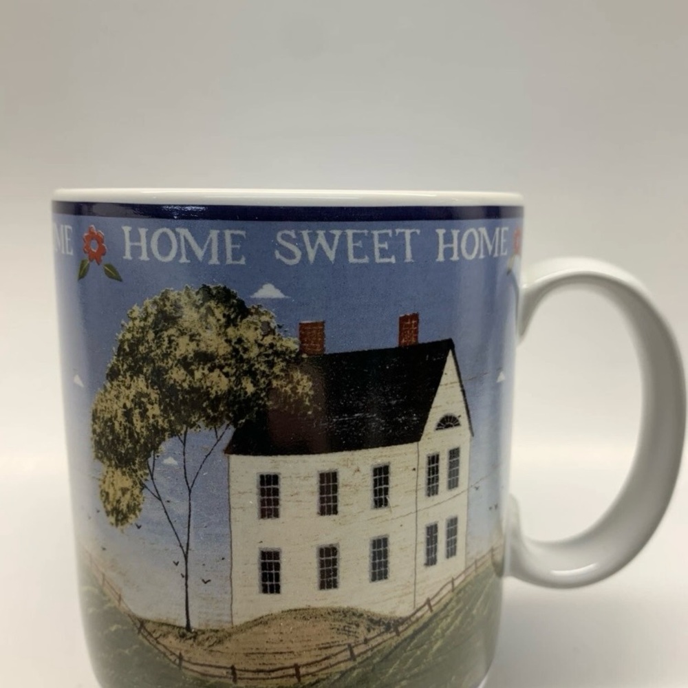 Vintage Home Sweet Home Sakura Warren Kimble Oneida Set of 4 Coffee Mugs NEW NWT - Picture 2 of 5